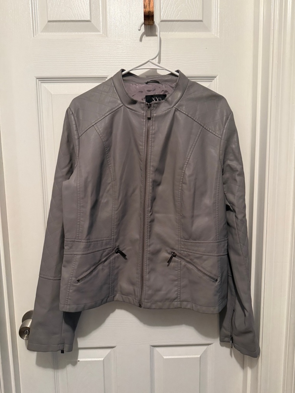 New York & Company Light Gray Jacket Size XL